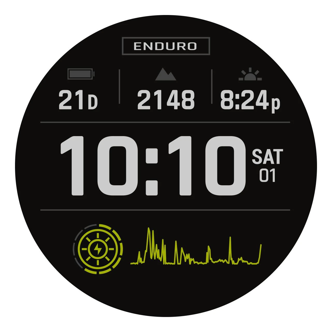 Garmin Enduro - Acier Avec (Bracelet Gris UltraFit Nylon) Gris – Image 9