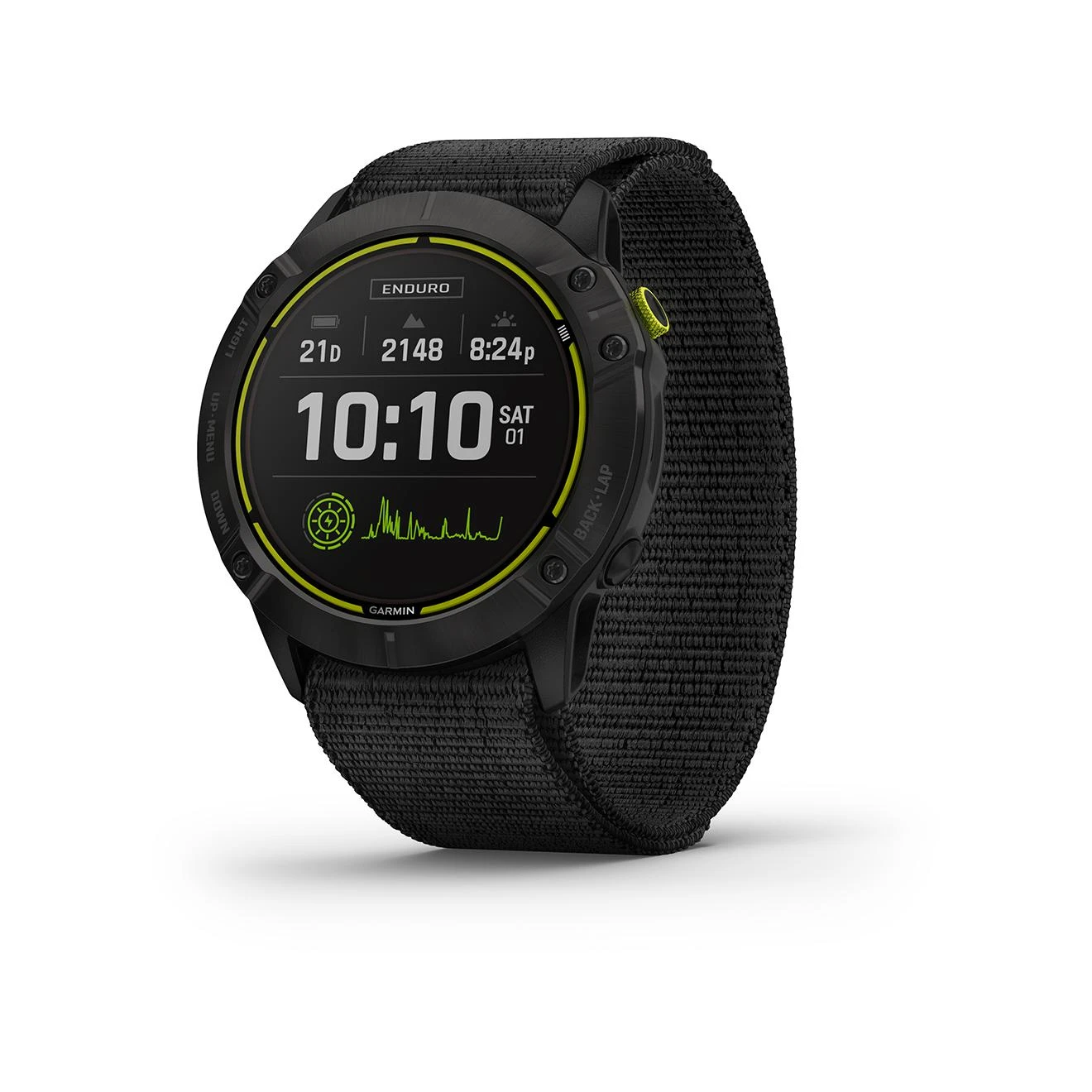 Garmin Enduro - Carbon Gray DLC Titanium Avec (Bracelet UltraFit Nylon) Noir