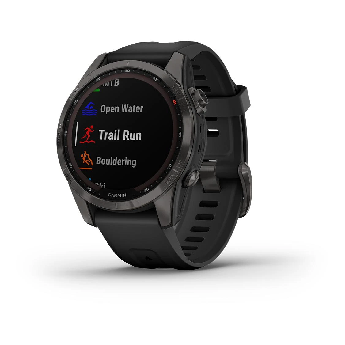 Garmin Fénix 7S Sapphire Solar Titane Carbon Gray DLC (Bracelet Noir) Gris – Image 11
