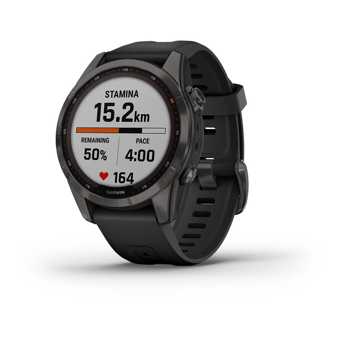 Garmin Fénix 7S Sapphire Solar Titane Carbon Gray DLC (Bracelet Noir) Gris – Image 14