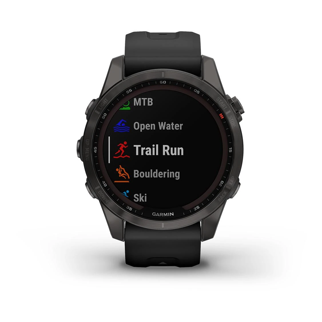 Garmin Fénix 7S Sapphire Solar Titane Carbon Gray DLC (Bracelet Noir) Gris – Image 16