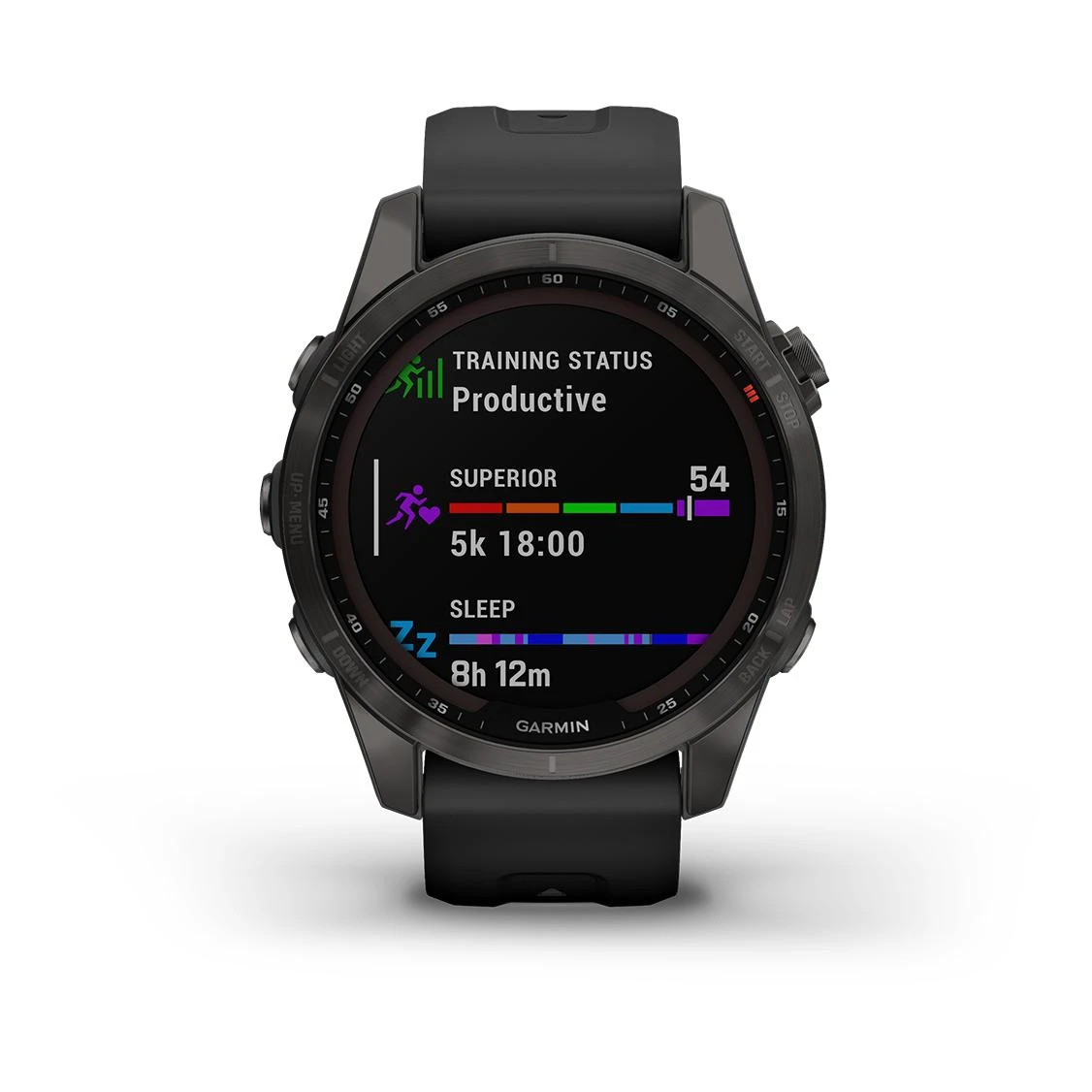 Garmin Fénix 7S Sapphire Solar Titane Carbon Gray DLC (Bracelet Noir) Gris – Image 18