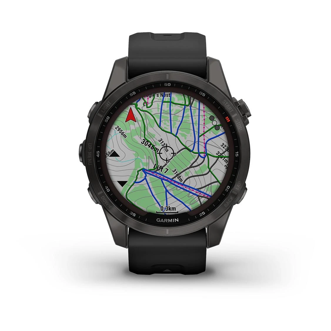 Garmin Fénix 7S Sapphire Solar Titane Carbon Gray DLC (Bracelet Noir) Gris – Image 20