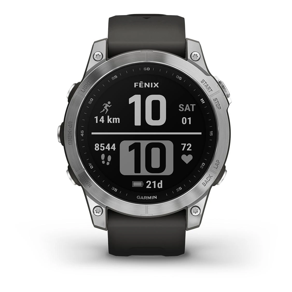 Garmin Fénix 7 Silver (Bracelet Gris) Argenté – Image 11