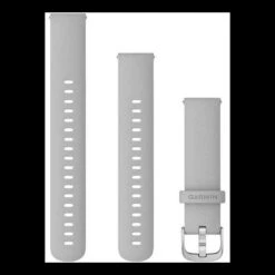 Garmin Bracelet Quick Release/ 18mm/ Silicone/ Gris Clair Avec Boucle Silv Gris Clair