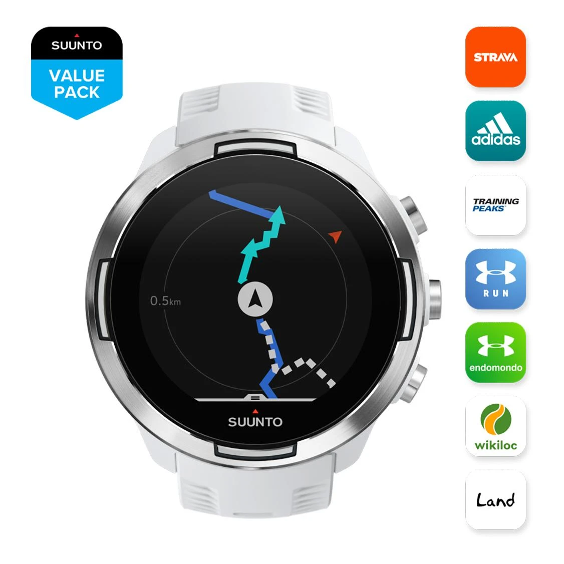 Suunto Suunto 9 Baro White HR Belt Blanc – Image 7