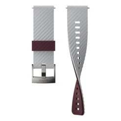 Suunto Bracelet Suunto 24mm Urb3 Silicon White Burgundy Gris Clair