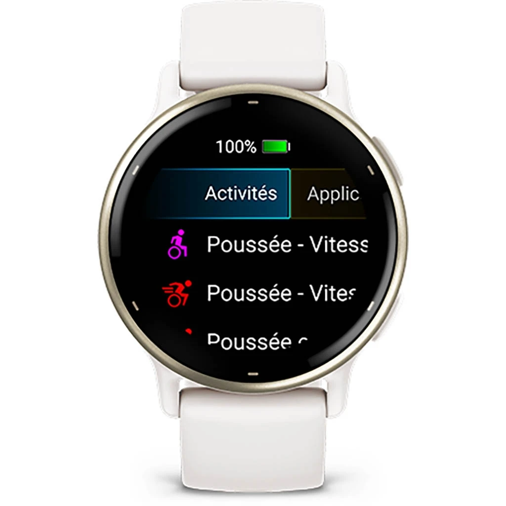Garmin Vivoactive 5 Cream Gold Avec Bracelet Ivoire Blanc – Image 3
