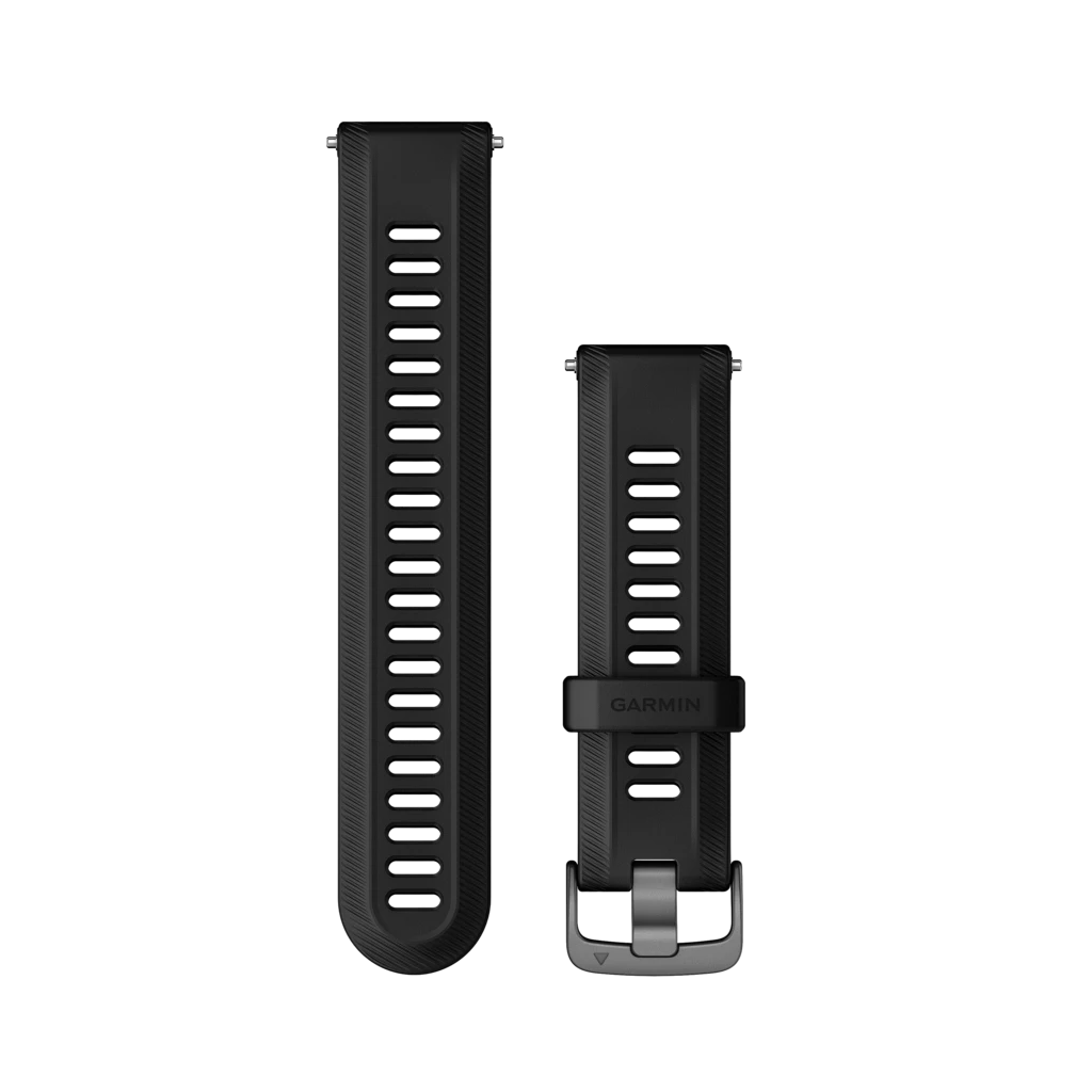 Garmin Bracelet Quick Release/ 22mm/ Silicone/ Noir Avec Fermoir Gray