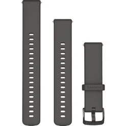 Garmin Bracelet Quick Release/ 18mm/ Silicone/ Gris Foncé Avec Boucle Gray Gris