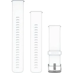 Garmin Bracelet Quick Release/ 22mm/ Silicone/ Blanc Avec Boucle Silver Blanc
