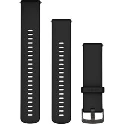 Garmin Bracelet Quick Release/ 22mm/ Silicone/ Noir Avec Boucle Gray Noir