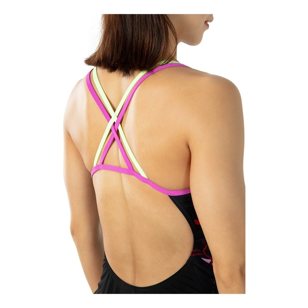 Speedo Hippy Chick Dreams Placement Double Crossback Femme Noir – Image 2