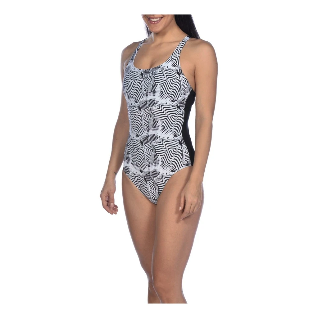 Arena Viola Cradle Back One Piece Femme Noir – Image 5