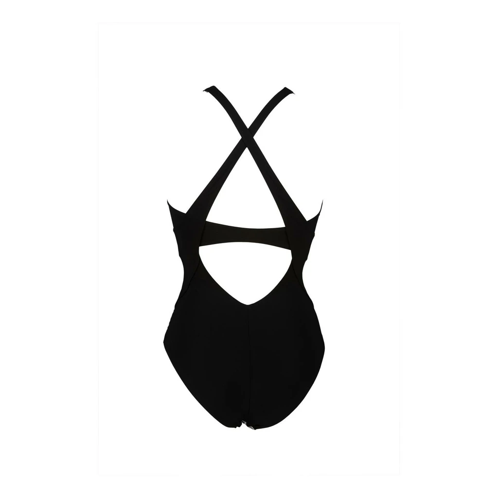 Arena Viola Cradle Back One Piece Femme Noir – Image 6