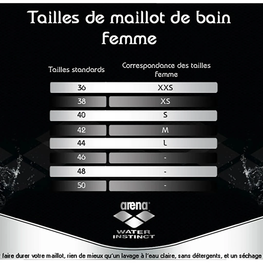 Arena Pattern One Piece Femme Noir – Image 3