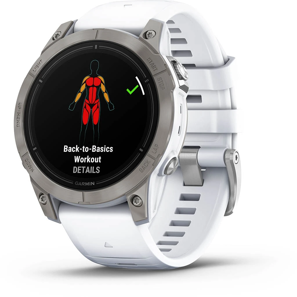 Garmin Epix Pro Gen.2 47mm Sapphire Titane Silver (Bracelet Blanc) Blanc – Image 2