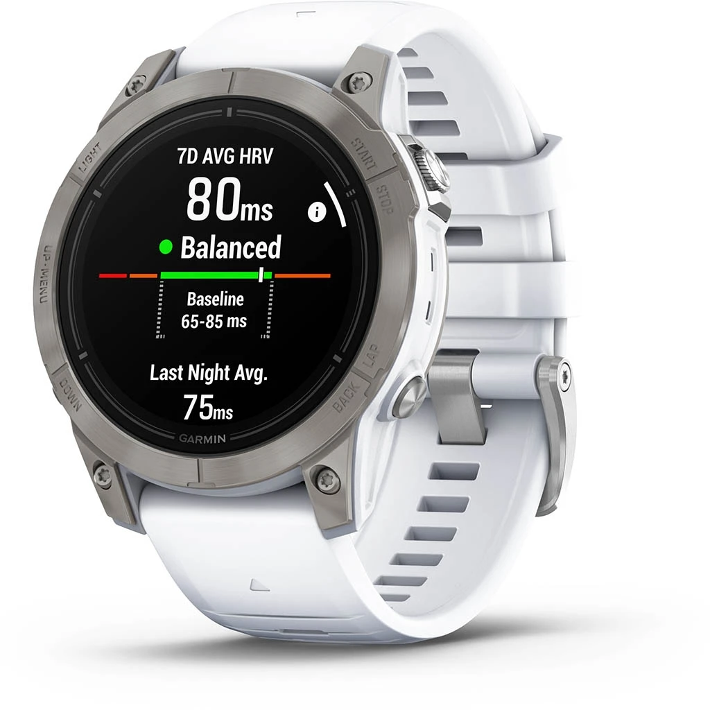 Garmin Epix Pro Gen.2 47mm Sapphire Titane Silver (Bracelet Blanc) Blanc – Image 3