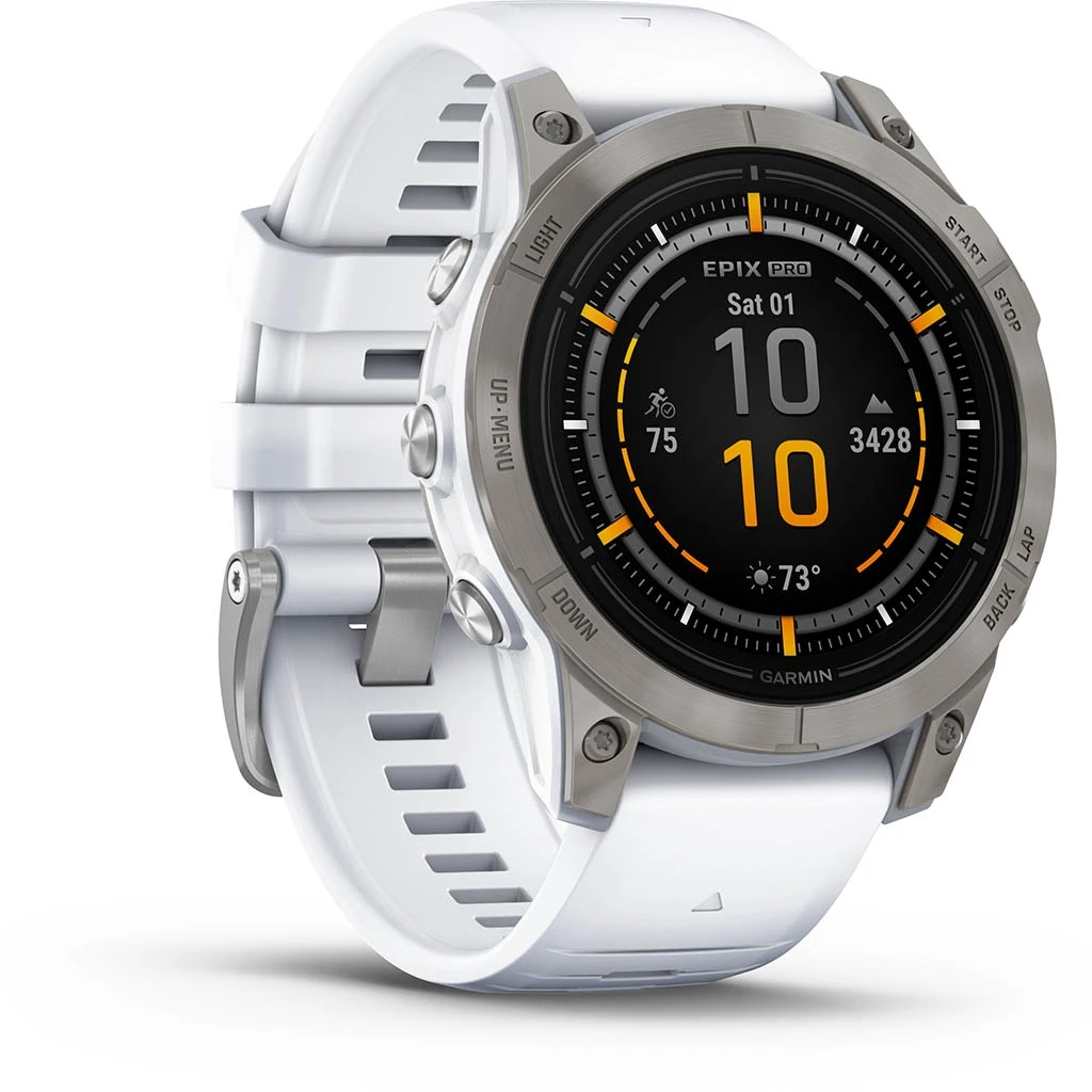Garmin Epix Pro Gen.2 47mm Sapphire Titane Silver (Bracelet Blanc) Blanc – Image 7