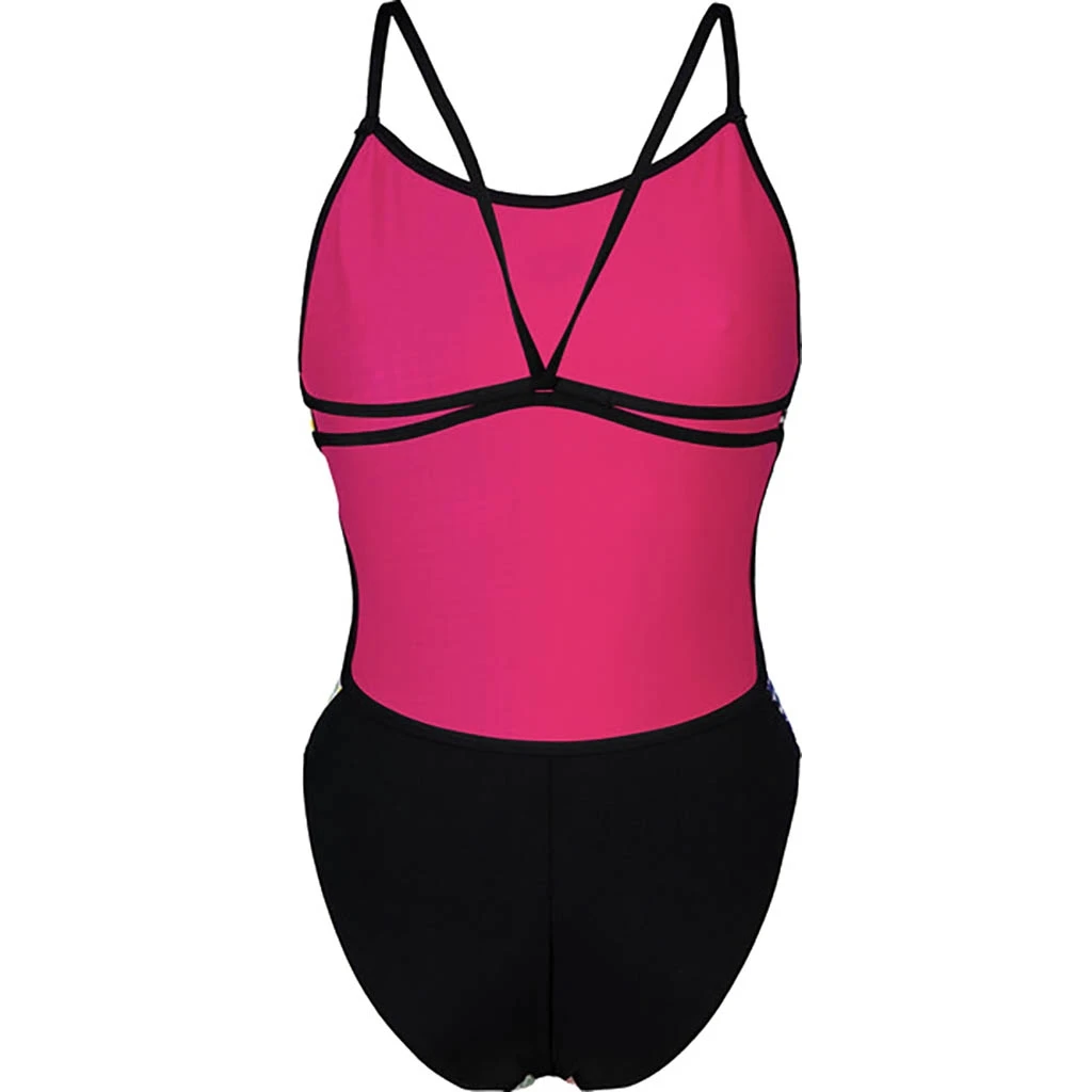 Arena Circle Stripe Swimsuit Lace Back Femme Multicolore – Image 2