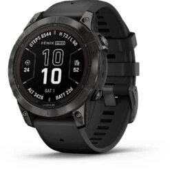 Garmin Fenix 7S Pro Sapphire Solar Titane Carbon Gray (Bracelet Noir) Noir