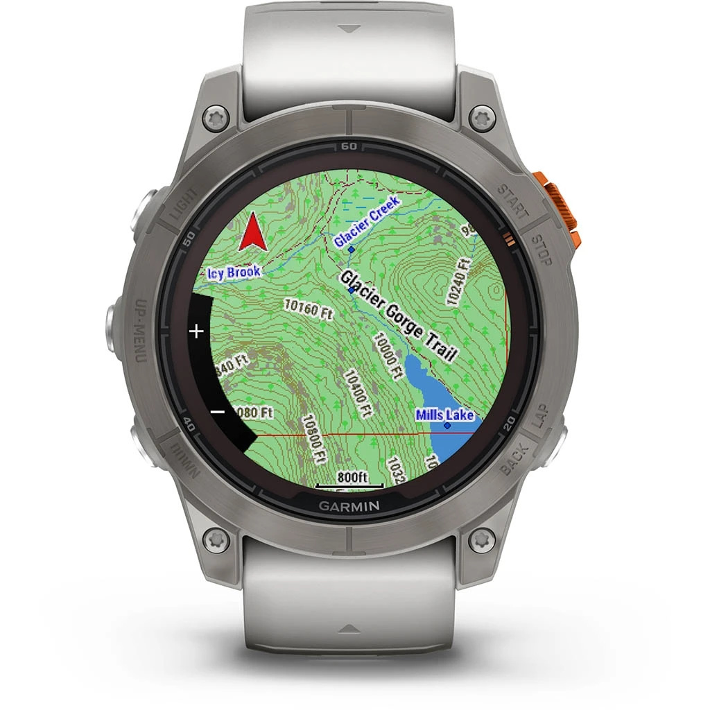 Garmin Fenix 7 Pro Sapphire Solar Titane Gray (Bracelet Gris Et Orange) Gris – Image 9
