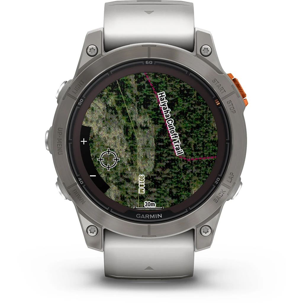 Garmin Fenix 7 Pro Sapphire Solar Titane Gray (Bracelet Gris Et Orange) Gris – Image 6