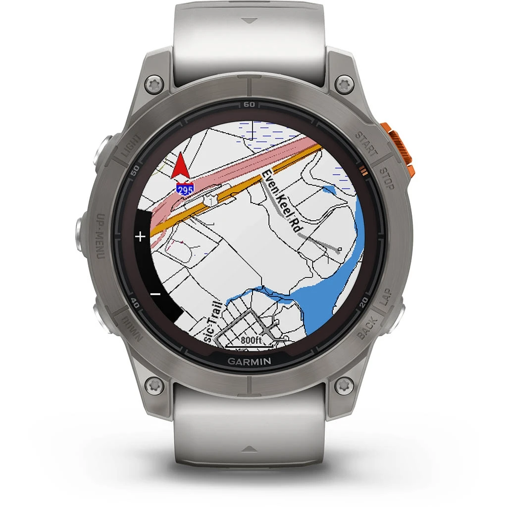 Garmin Fenix 7 Pro Sapphire Solar Titane Gray (Bracelet Gris Et Orange) Gris – Image 8