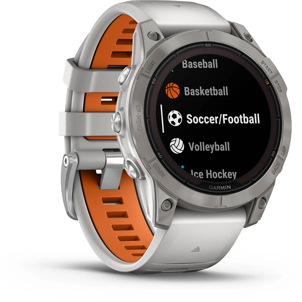 Garmin Fenix 7 Pro Sapphire Solar Titane Gray (Bracelet Gris Et Orange) Gris – Image 11