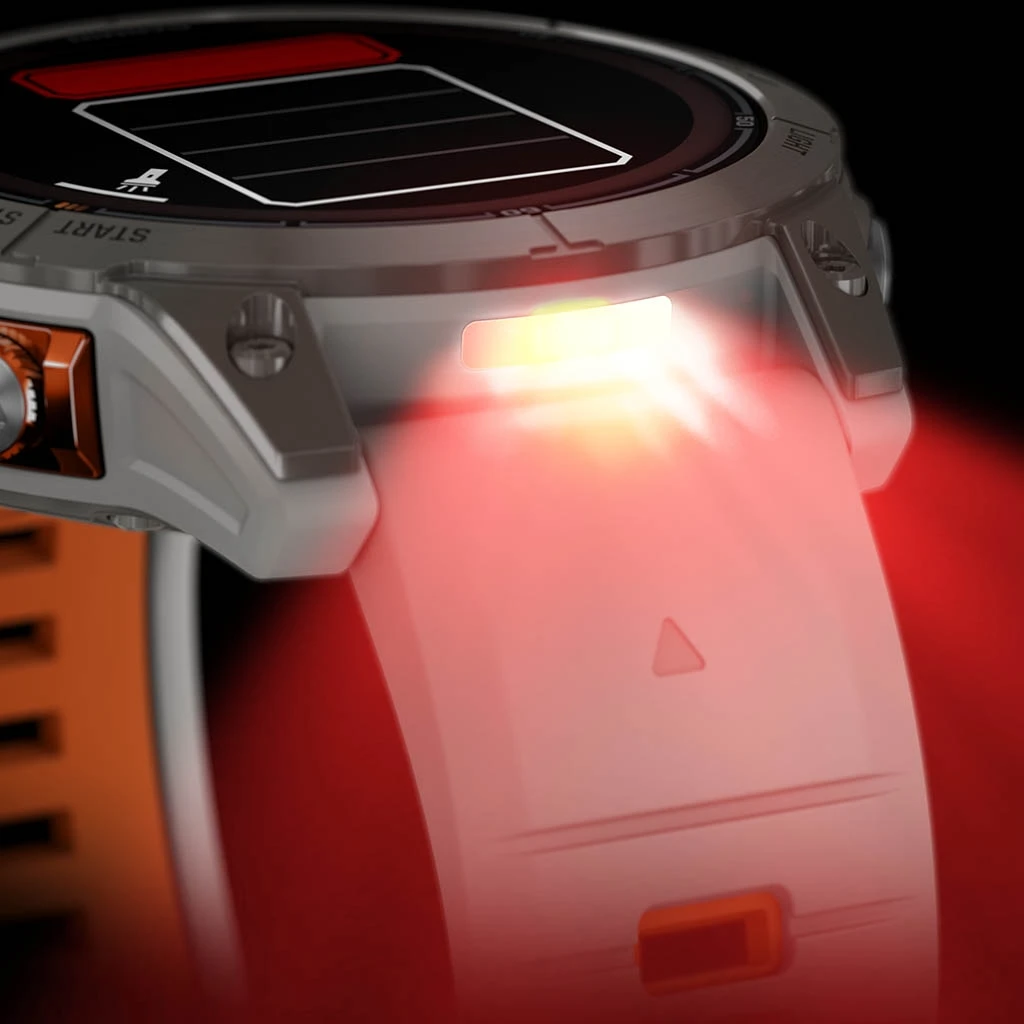 Garmin Fenix 7 Pro Sapphire Solar Titane Gray (Bracelet Gris Et Orange) Gris – Image 15