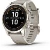 Garmin Fenix 7S Pro Sapphire Solar. Cream Gold SS (Bracelet Gris) Beige