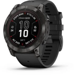 Garmin Fenix 7X Pro Sapphire Solar Titane Carbon Gray (Bracelet Noir) Noir